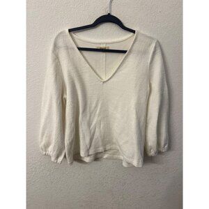 Madewell white terry pullover women shirt size large